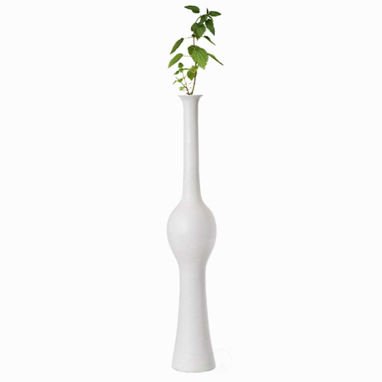 Uniquewise White Floor Vase - Tall Ceramic Vases for Decor Living Room, Entryway, Dining - Modern Organic Home Decor, Wide Mouth, Unique Shaped